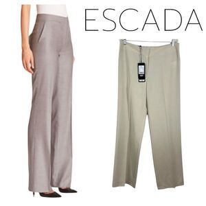 ESCADA Tanja High Rise Wide Leg Trousers Dress Pants Womens 12 US (42 German)